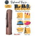 thumbnail image 3 of Camping Chair Bag. Bag for Beach, Portable, Foldable, Outdoor Chair Bag - 43"x9"x9" Brown, 3 of 9
