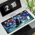 thumbnail image 3 of Happy New Year Newfoundland Family Cheer Winter Midnight Firework Desk Mat Full Keyboard Mouse Pad Newfie Dog Lover Gifts Large Mousepad - 02025, 3 of 5