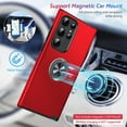 thumbnail image 4 of Hidden Series Galaxy S23 Ultra Case 5G,[No Fall-Off Kickstand] 360°Metal Ring, 15Ft Military Grade Shockproof Protective Phone Case Designed for Samsung Galaxy S23 Ultra, Red, 4 of 15