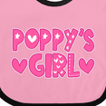 thumbnail image 4 of Inktastic Poppy's Girl Pink with Hearts Girls Baby Bib, 4 of 4