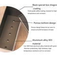 thumbnail image 3 of Rectangular Baking Mold with Porous Bottom for Even Heat Distribution, Non Stick and Quick Release Coating, Aluminum Alloy for Excellent Heat Conduction, Great for Chocolate Brownies, Toast, Bread, 3 of 6