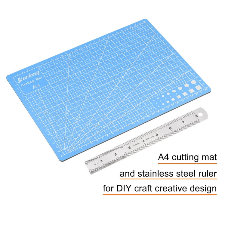 A4 Cutting Mat 12 x 9 Blue Craft Mat Non-Slip Cutting Board with