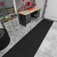 thumbnail image 2 of Ottomanson Non-Slip Hallway Runner Rug 2' x 22' Indoor/Outdoor Custom Size Utility Carpet for Garage, Black Hobnail, 2 of 14