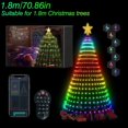 thumbnail image 1 of Luces LED Multicolor para decoración de árbol de Navidad, cadena de estrella, cascada, hadas, aplicación de Navidad, Bluetooth, hogar, patio, vacaciones, 1 of 4