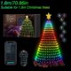 thumbnail image 1 of Luces inteligentes RGB IC para árbol de Navidad, Multicolor, hadas, LED, estrellas, cuerdas, aplicación de cascada, Bluetooth, patio, vacaciones, luces programadas DIY, 1 of 4
