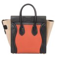 thumbnail image 2 of Celine Micro Luggage Leather Bag | Tri-Color Black Tan, 2 of 7