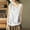 White, variant on Cotton Linen Tank Tops for Women Sleeveless Ladies Round Neck Vests Womens Casual Loose Fit Lightweight Tank Tops
