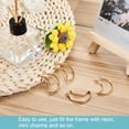 thumbnail image 5 of Uxcell Moon Shape Hollow Resin Pendants Frames for DIY Crafts Gold Tone 20 Pack, 5 of 5