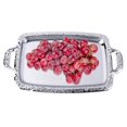 thumbnail image 2 of Plato de fruta seca de estilo nórdico, bandeja de aperitivos de metal plateado para regalos de boda Feliz Sencillez, 2 of 5