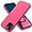 Hot Pink, variant on 9 DIGITAL Silicone Slim Cell Phone Case for iPhone 13, White