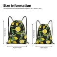 thumbnail image 4 of Kdxio Lemon Fruits Flowers Leaves Print Drawstring Backpack Bag,Waterproof Draw String Back Sack, Gym Drawstring Bags Swim Bag For Unisex, 4 of 9
