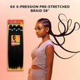 thumbnail image 4 of Sensationnel African Collection Jumbo Braid Pre Stretched X Pression Hair 6x 58” ( 1B Off Black ), 4 of 6
