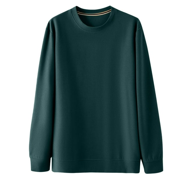 Timegard Hauts Grande Taille pour Femmes Chandails en Molleton Col Rond Manches Longues Chandail Ample Automne Décontracté Hauts