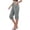 Gray, variant on Women Solid Faux Linen Capri Pants, Elastic Drawstring Ribbed Waist Relaxed Straight Fit Summer Daily Lounge Bottoms Navy S