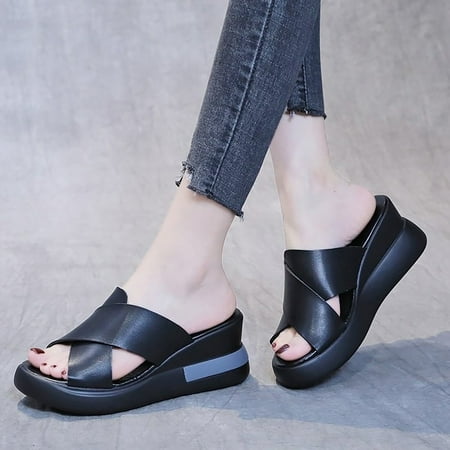 

Bxzhiri High-heeled Shoes Fishmouth Wedges High-heeled Shoes Women s Shoes Sandals