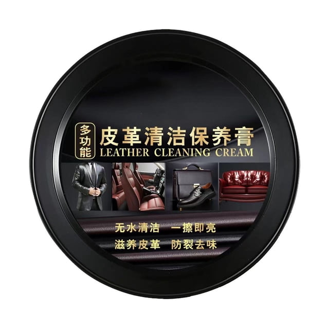 Crema limpiadora y acondicionadora de cuero 160g - Restaura, protege y limpia muebles de cuero, asientos de coche, botas y bolsas
