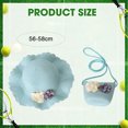 thumbnail image 2 of Sombrero de paja con flores de verano para mujer, de 56 a 58 cm de circunferencia, con dos piezas de protección solar y bolsa de paja, 2 of 5