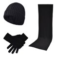 thumbnail image 1 of 1 Ensemble Bonnet Tricoté Résistant à l'Usure Super Doux Gants en Fibre Acrylique Chauffe-Nuque pour Homme, 1 of 10