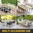 thumbnail image 5 of Summer Gnomes Table Cloths for 8 Foot Rectangle Tables, Yellow Lemons Farmhouse Watercolor Patio Waterproof Elastic Fitted Tablecloths, Washable Rectangular Table Cover for Camping, 5 of 8