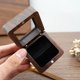 thumbnail image 5 of Anillo de madera Cuadrado Anillo de boda Ranura Mini Anillo de compromiso Elegante Vintage Anillo de boda Ceremonial (negro), 5 of 7