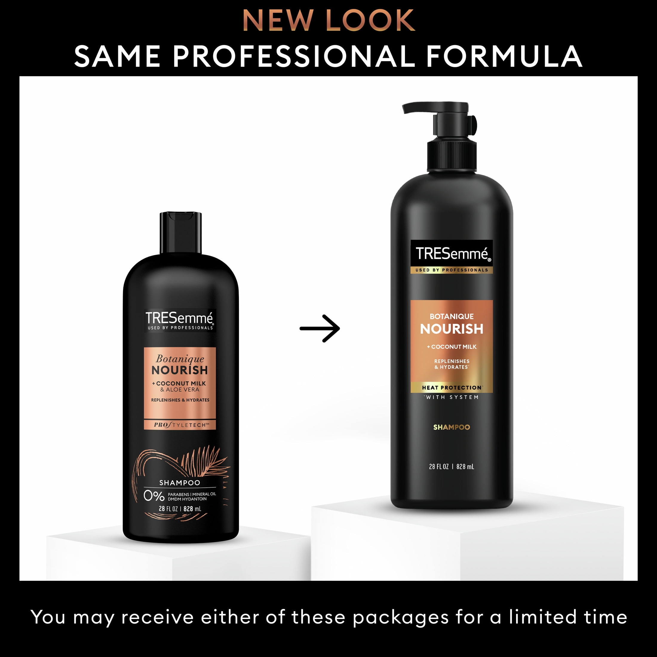 (3 pack) Tresemme Hydrating Shampoo Botanique Nourish with 100% Natural Coconut Milk and Aloe Vera, 28 oz