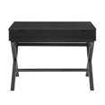Linon Peggy Lift Top Stand Up Wood Desk in Black