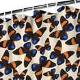 thumbnail image 3 of Beige Butterfly Blue Orange Pattern Shower Curtain 72"x72" ,Bathroom Decorative Shower Curtains Set with 12 Hooks,Modern Waterproof Washable Shower Curtain, 3 of 6