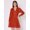 Red, variant on Women's Solid Drop Shoulder Dress Plicated Detail Long Sleeves Satin Chic Summer Party Wear Dress