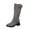 Grey, variant on EYWGYA Women's Knee-High Boots,Women Low Heel Boots,Fashionable Casual Versatile Style Multi-Color Buckle Boots Fall And Winter Trendy Heel Textured Long Boots