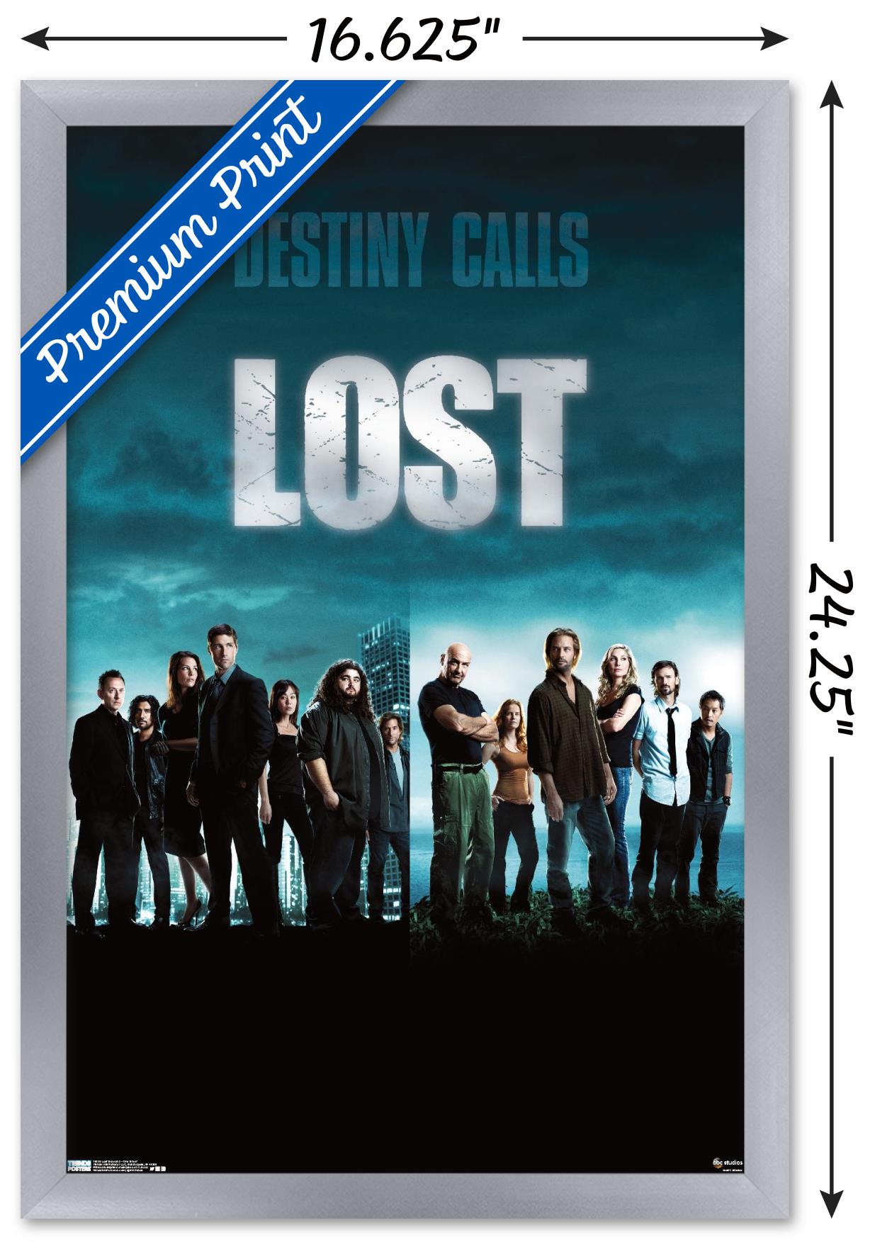Lost Season 5 - One Sheet Wall Poster, 14.725" x 22.375", Framed