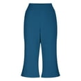 thumbnail image 5 of Penkiiy Womens 22" Wide Leg Capri Pants Yoga Legging High Waist Cropprd Pants with Pockets, 5 of 9