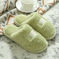 thumbnail image 6 of Weloille Winter Couple Home Shoes Transparent Plastic Label Concise Home Women's Cotton Slippers, Warm Plush Cotton Slippers Soft Bottom Mute Non-slip, 6 of 6