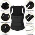 thumbnail image 5 of MISS MOLY Men Waist Trainer Underbust Corset Sweat Vest Sauna Suit Slimming Body Shaper Workout Tank Tops Shapewear Fat Compression Shirt, 5 of 7
