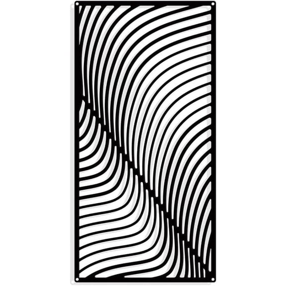 Solid Geometry Metal Wall Art Decor Black Wall Hanging Decor Silhouette Wall Art