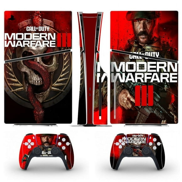 Playstation 5 Slim Ps5 Slim COD Modern Warfare Skin Decal And Controller Stickers Set, Scratch-resistant (Disk)