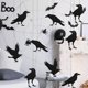 thumbnail image 1 of Xihbxyly Cuervos Colgantes de Halloween, Decoración de Papel Espeluznante para Jardín, Duraderos y Reutilizables, Fáciles de Instalar, Versátiles para Fiestas o Decoración Del Hogar, Toque Místico, 3, 1 of 6