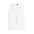 thumbnail image 5 of Hurxie Bermuda Shorts for Women Summer Dressy Casual Elastic High Waisted Wide Leg Knee Length Shorts with Pockets White,XL, 5 of 8