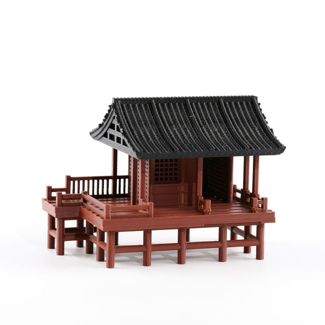 Shisuyan Miniature Pavilion Statue: Terrarium Decor - Realistic Micro Landscape Pavilion - Small Aquarium And Bonsai Decorations For Home And Office