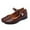 Brown, variant on Aueoeo Womens Flats Shoes Round Toe Flats Leather Dress Flat Shoes Slip on Comfort Walking Shoes
