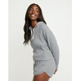 thumbnail image 2 of Hanes Originals Women's Waffle Hoodie Concrete Marled Heather XS, 2 of 7