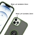 thumbnail image 5 of CoverON For Apple iPhone 13 pro Phone Case, Ring Holder Kickstand Magnetic Mount Clear Hard Back Cover Rubber Bumper, Army Green, 5 of 9