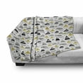 thumbnail image 2 of Abstract Soft Flannel Fleece Throw Blanket, Creative Pattern of Mount Triangles, Cozy Plush for Indoor and Outdoor Use, 70" x 90", White Multicolor, by Ambesonne, 2 of 5