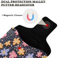 thumbnail image 3 of Haosy Cartoon Flowers and Dots Golf Mallet Putter Cover Strong Magnetic Leather Golf Club Headcover Closure, 3 of 7