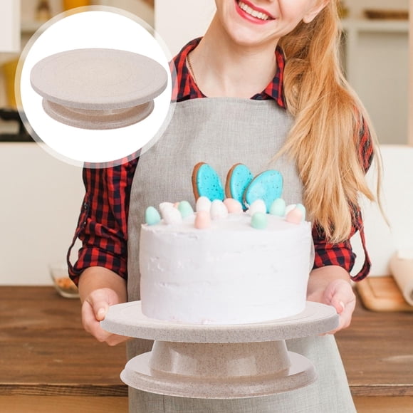 AURARMLET 1Pcs Baking Equipment for Home Bakery Turntable Round Plastic with and Stable Base