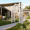 thumbnail image 3 of Vita 49"L x 24"W x 88"H Florence Vinyl Arbor, White, VA68133, 3 of 8