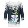 thumbnail image 4 of Womens Christmas Graphic Tshirts 3/4 Sleeve,LED Light String Christmas Tree Shirt Neon Light Up T Shirt 3/4 Sleeve Crewneck Christmas Sweatshirt Fall 2024 Holiday Tops, 4 of 4