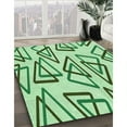 thumbnail image 3 of Ahgly Company Machine Washable Indoor Rectangle Transitional Green Area Rugs, 8' x 12', 3 of 7