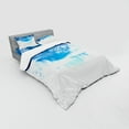thumbnail image 2 of Ambesonne Winter Bedding Set 4 Pcs, Snowflakes and Stars, Queen, Blue White, 2 of 2