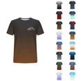 thumbnail image 1 of T-shirts Dégradé Montagne pour Femmes 2026 Été Décontracté Manches Courtes Col Rond T-Shirts Graphiques Randonnée Camping Hauts, 1 of 3
