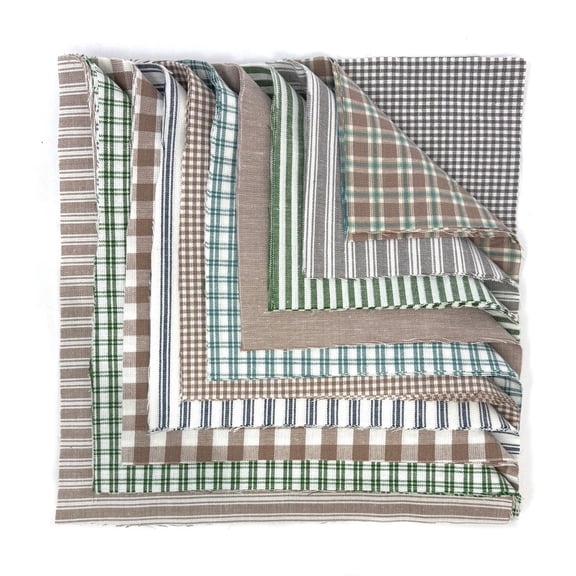 Lightwash Homespun Fabric 44 Precut 10 inch Quilt Squares Cake Layers by JCS